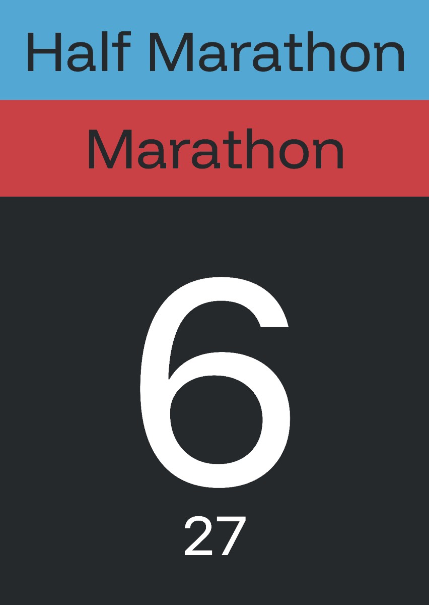 Half marathon distance marker