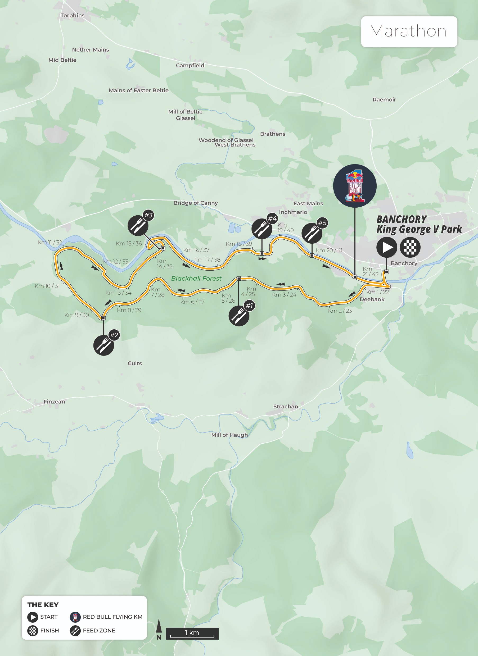 Marathon route map